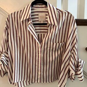 TWP cropped striped top XS
